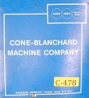 Cone-Cone Blanchard-Blanchard-Cone Blanchard No. 16, Grinder, Operations and Parts List Manual Year (1956)-#16-No. 16-01